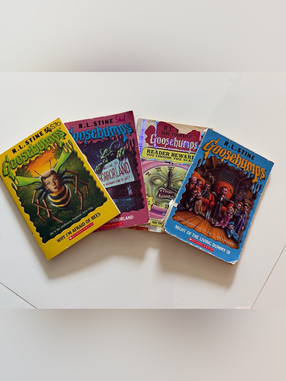 R.L. Stine Goosebumps Vintage Book Lot of 4 Scholastic Horror